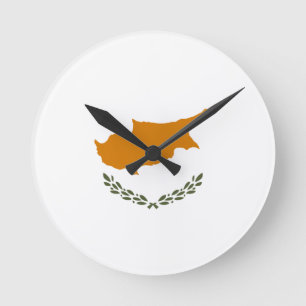 Horloge Ronde Drapeau de Chypre