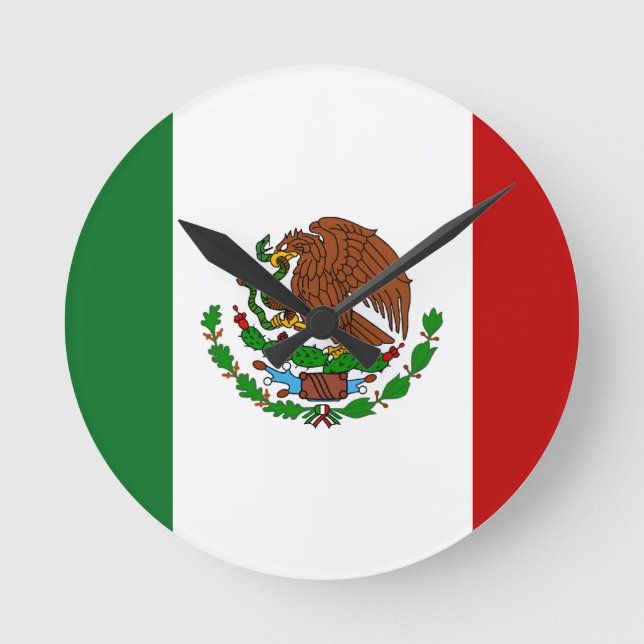 Horloge Ronde Drapeau de Cinco de Mayo au Mexique (Recto)