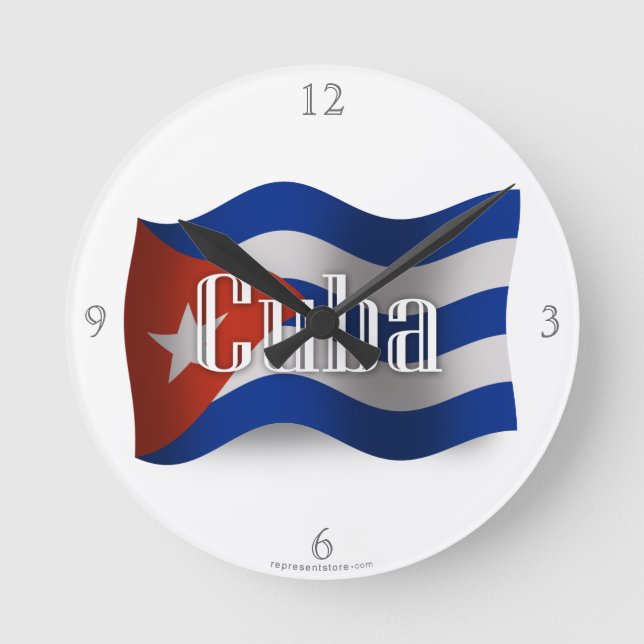 Horloge Ronde Drapeau de Cuba (Recto)