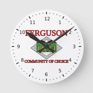 Horloge Ronde Drapeau de Ferguson, Missouri
