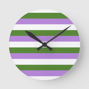 Horloge Ronde Drapeau de fierté genderqueer