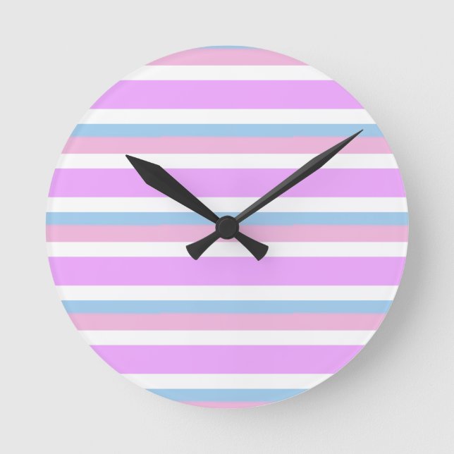 Horloge Ronde Drapeau de fierté intersexe (Recto)