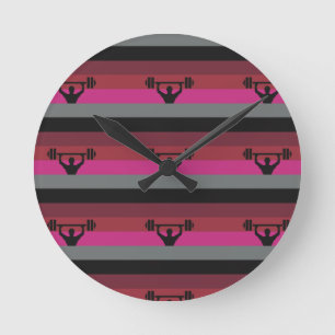 HORLOGE RONDE DRAPEAU DE FIERTÉ MUSCLE