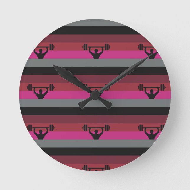 HORLOGE RONDE DRAPEAU DE FIERTE MUSCLE (Recto)