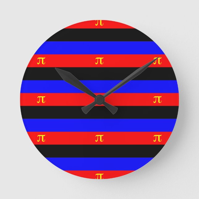 Horloge Ronde Drapeau de fierté polyamoureuse (Recto)