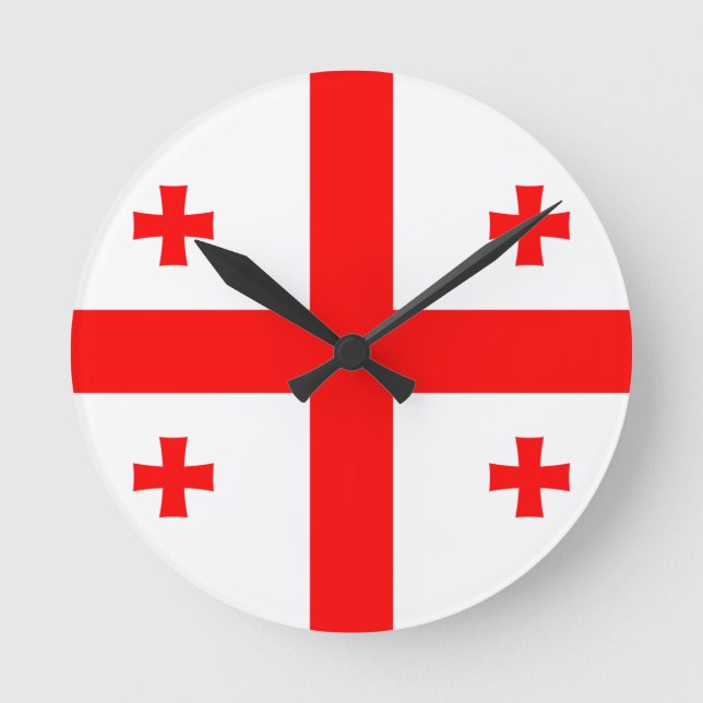 Horloge Ronde Drapeau de Géorgie (Recto)
