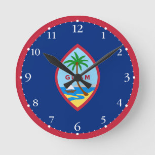 Horloge Ronde Drapeau de Guam