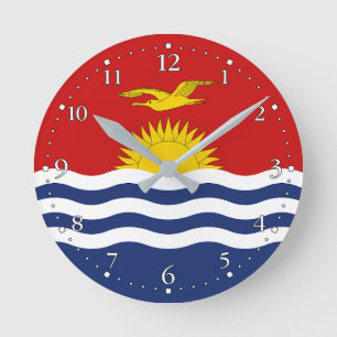 Horloge Ronde Drapeau de Kiribati
