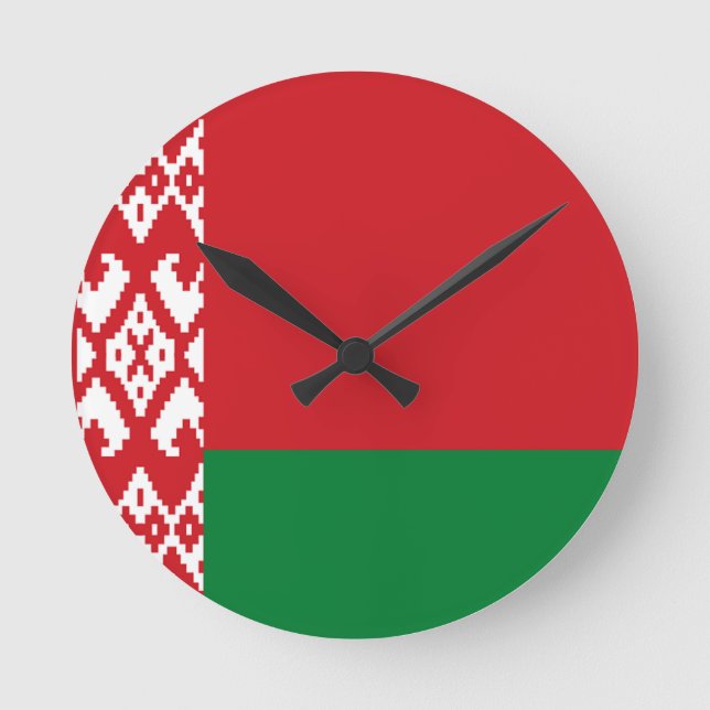 Horloge Ronde Drapeau de la Biélorussie (Recto)
