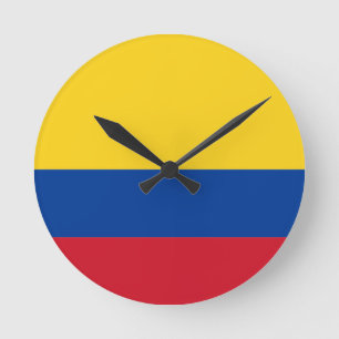 Horloge Ronde Drapeau de la Colombie