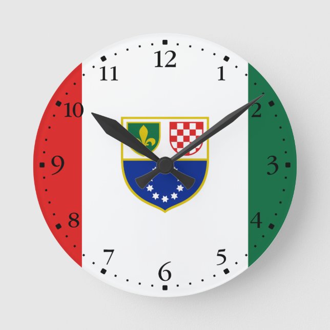 Horloge Ronde Drapeau de la Fédération de Bosnie (Recto)