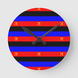 Horloge Ronde Drapeau de la Fierté polyamérale