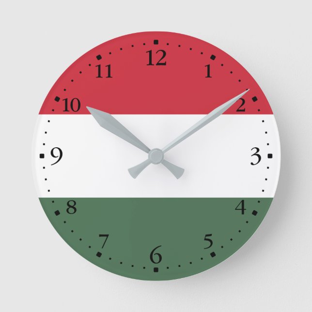 Horloge Ronde Drapeau de la Hongrie (Recto)