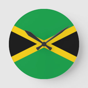 Horloge Ronde Drapeau de la Jamaïque
