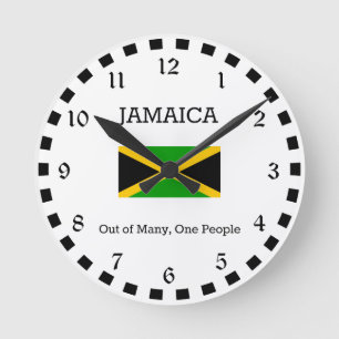 Horloge Ronde Drapeau de la Jamaïque