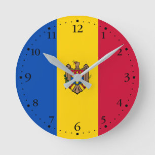 Horloge Ronde Drapeau de la Moldavie
