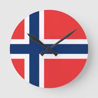 Horloge Ronde Drapeau de la Norvège