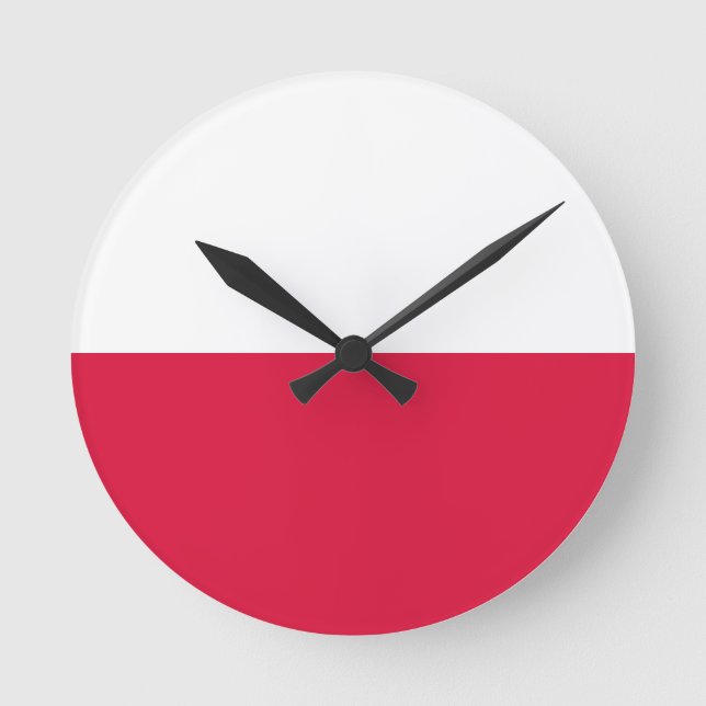Horloge Ronde Drapeau de la Pologne (Recto)