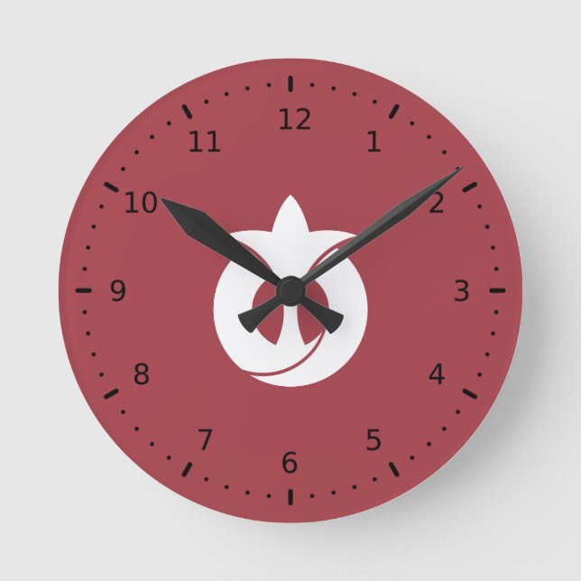 Horloge Ronde Drapeau de la préfecture d'Aichi, Japon (Recto)