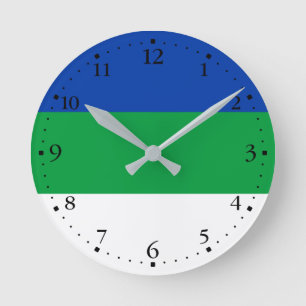 Horloge Ronde Drapeau de la République Komi