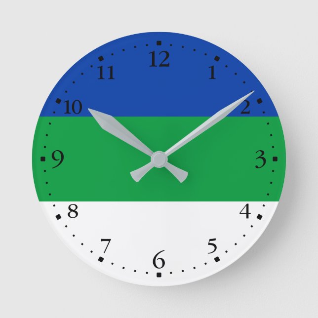 Horloge Ronde Drapeau de la République Komi (Recto)
