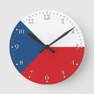 Horloge Ronde Drapeau de la République tchèque