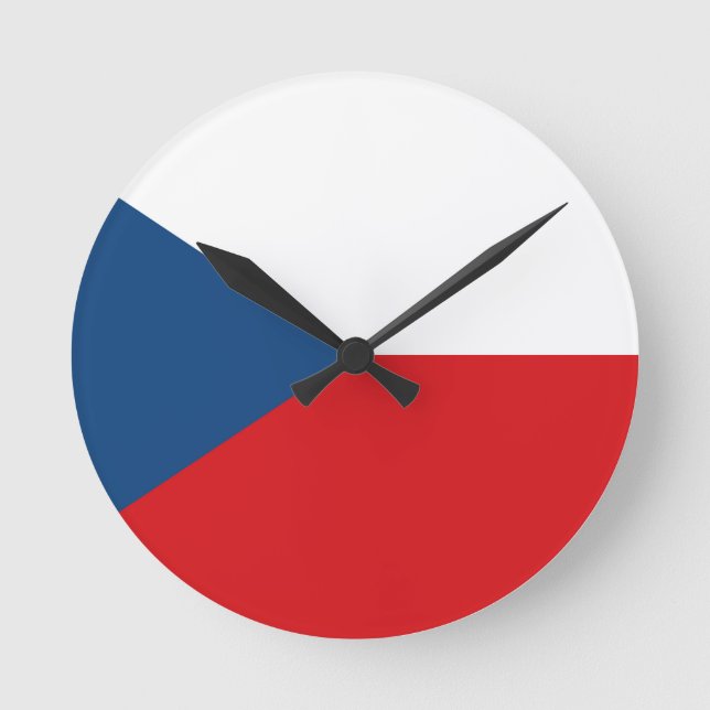 Horloge Ronde Drapeau de la République tchèque (Recto)