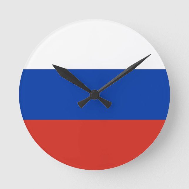 Horloge Ronde Drapeau de la Russie (Recto)
