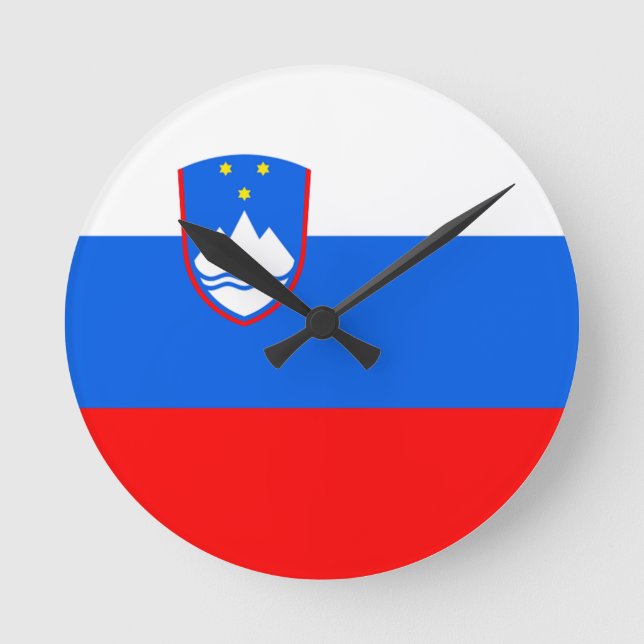 Horloge Ronde Drapeau de la Slovénie (Recto)