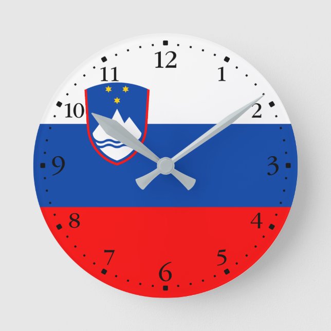 Horloge Ronde Drapeau de la Slovénie (Recto)