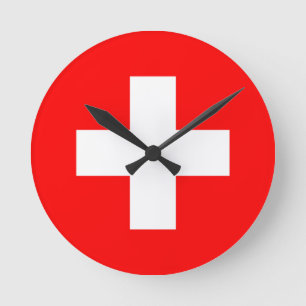 Horloge Ronde Drapeau de la Suisse