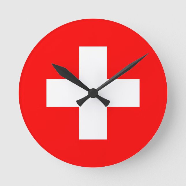 Horloge Ronde Drapeau de la Suisse (Recto)