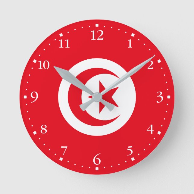 Horloge Ronde Drapeau de la Tunisie (Recto)