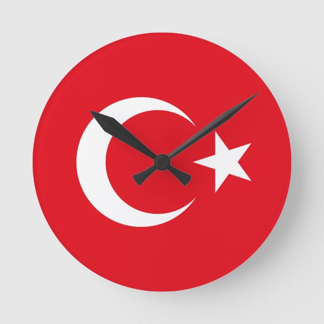 Horloge Ronde drapeau de la Turquie (Recto)