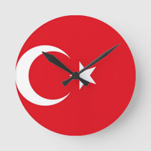 Horloge Ronde Drapeau de la Turquie