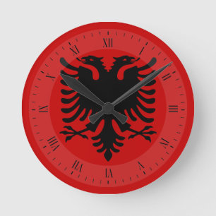 Horloge Ronde Drapeau de l'Albanie