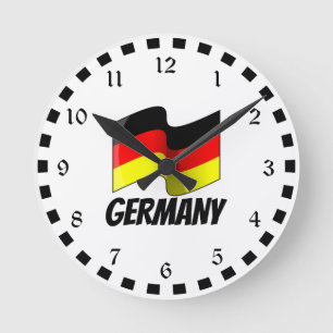 Horloge Ronde Drapeau de l'Allemagne