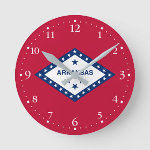 Horloge Ronde Drapeau de l'Arkansas