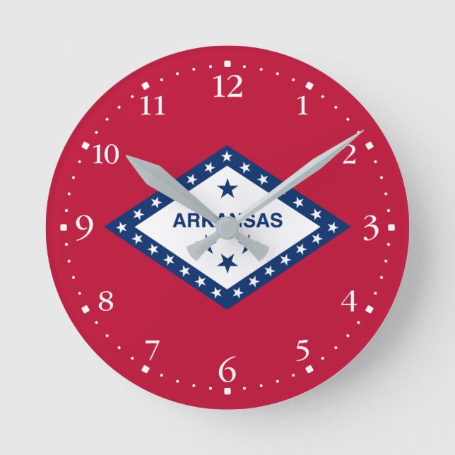 Horloge Ronde Drapeau de l'Arkansas (Recto)