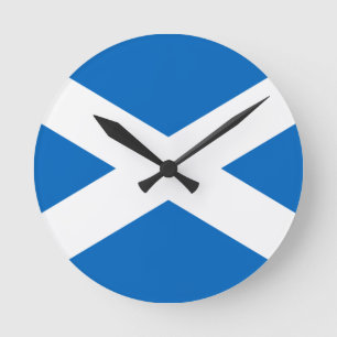 Horloge Ronde Drapeau de l'Ecosse - Bratach na h-Alba