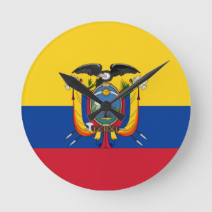 Horloge Ronde Drapeau de l'Équateur