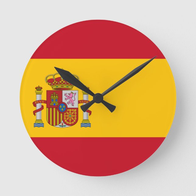 Horloge Ronde Drapeau de l'Espagne (Recto)