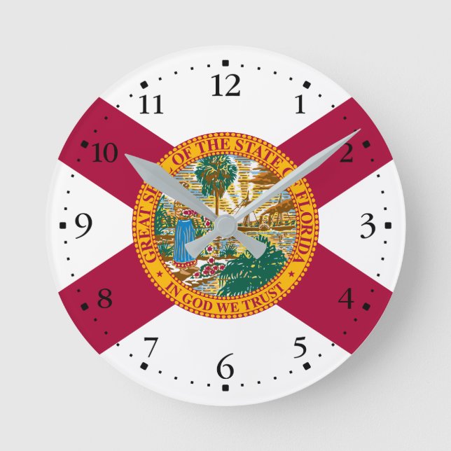 Horloge Ronde Drapeau de l'État de Floride (Recto)