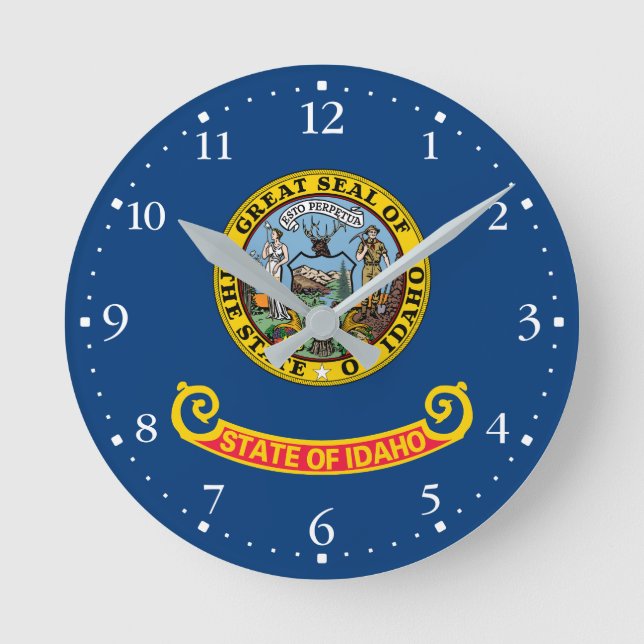 Horloge Ronde Drapeau de l'État de l'Idaho (Recto)