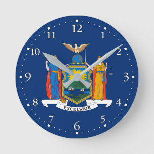 Horloge Ronde Drapeau de l'État de New York