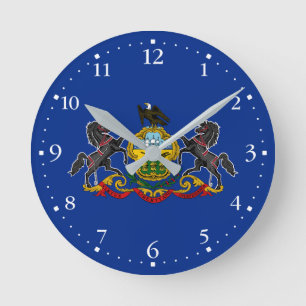 Horloge Ronde Drapeau de l'État de Pennsylvanie