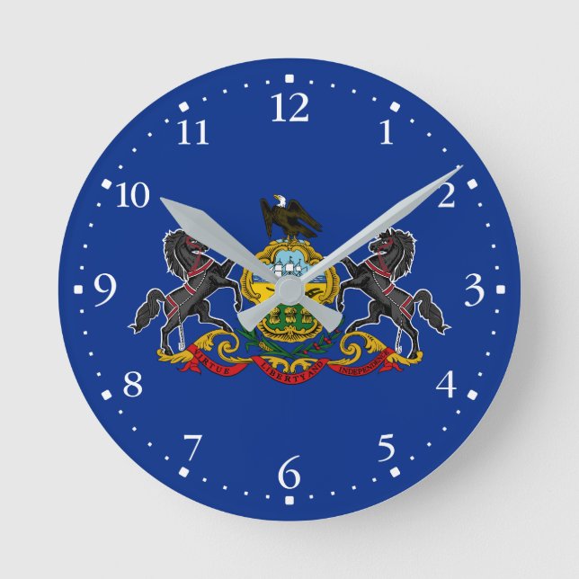 Horloge Ronde Drapeau de l'État de Pennsylvanie (Recto)