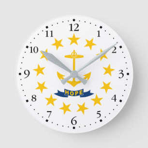 Horloge Ronde Drapeau de l'État de Rhode Island