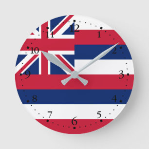 Horloge Ronde Drapeau de l'État d'Hawaï