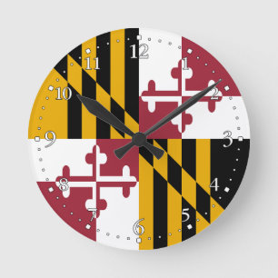 Horloge Ronde Drapeau de l'État du Maryland